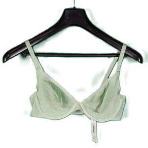 CUUP The Plunge Mesh Bra 36C Celadon